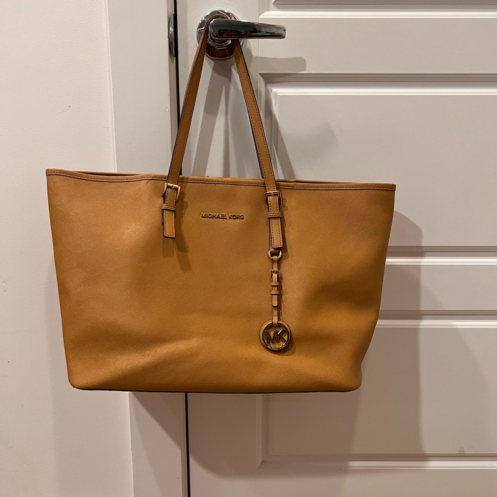 Michael Kors Women's Jet Set Travel Large Logo Tote Bag